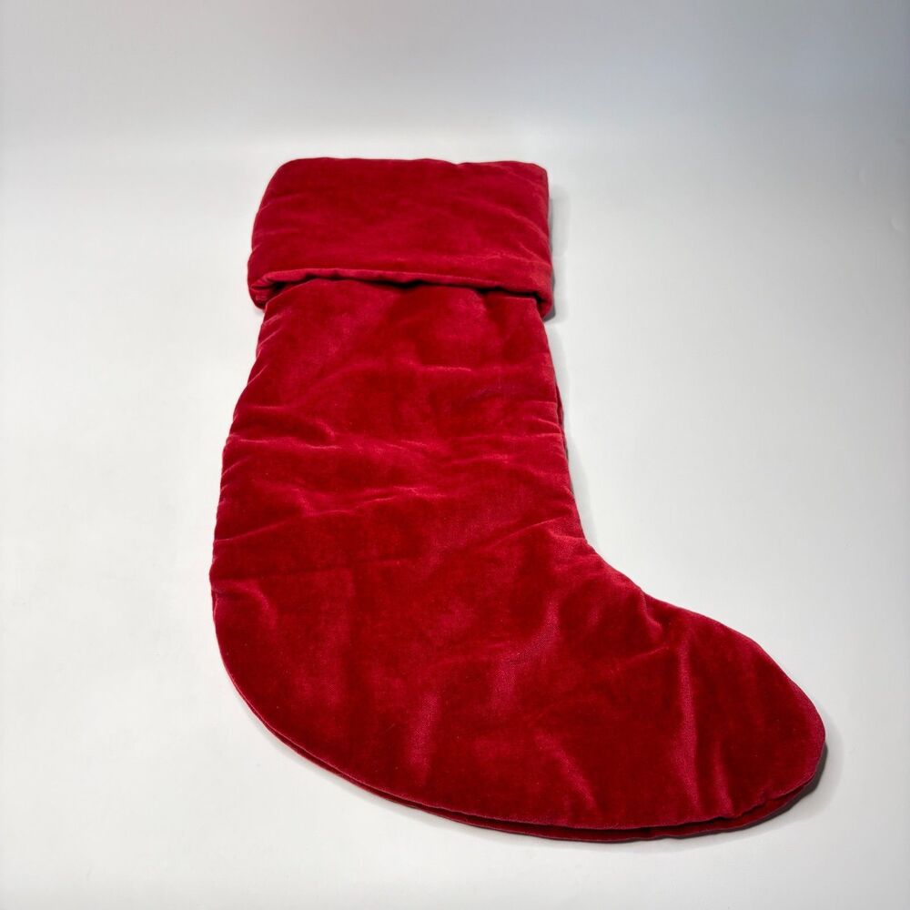 QUINCE Red Cozy Home Christmas Stocking One Size
